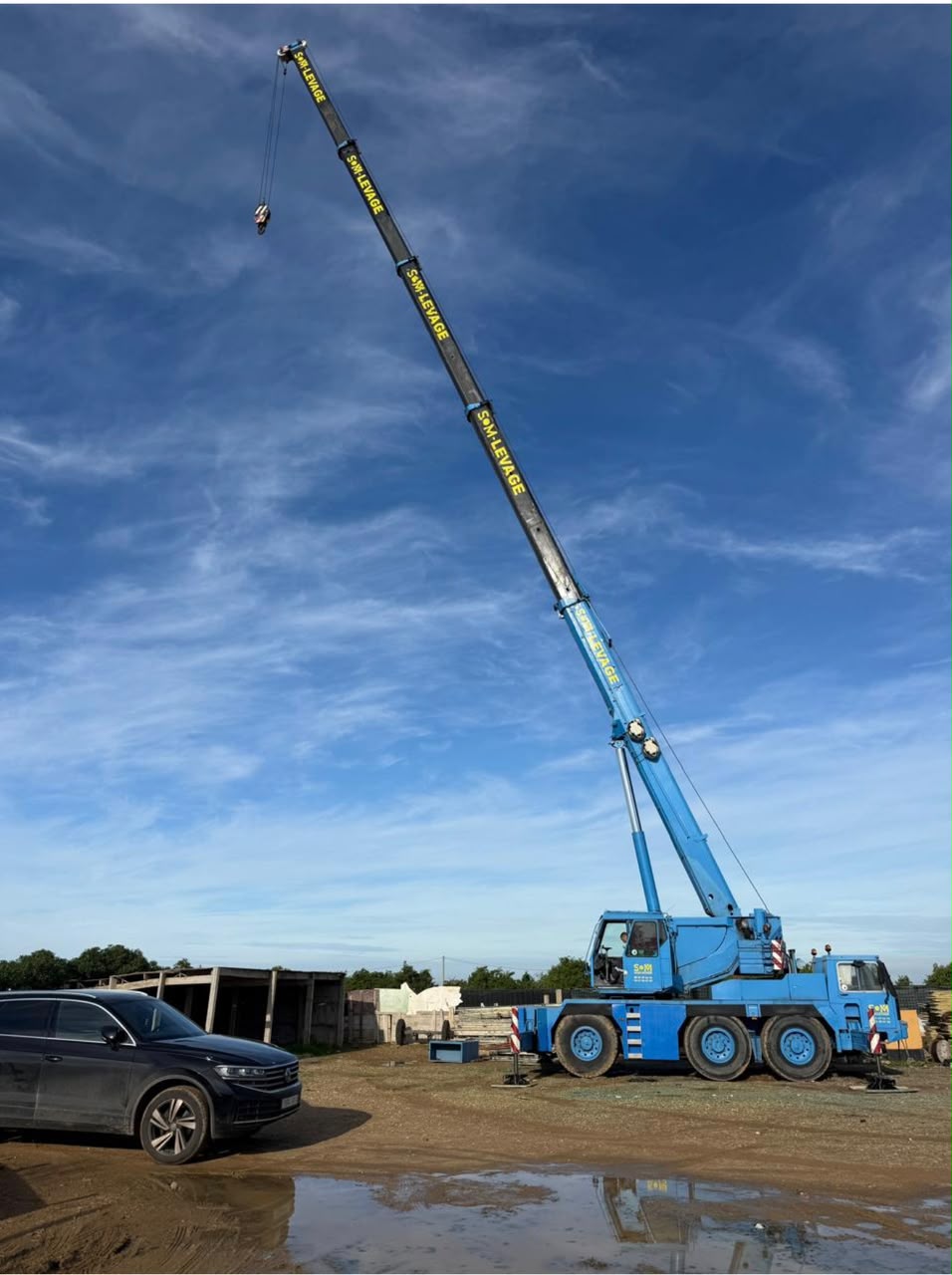 Grue mobile levage chantier BTP Maroc - SM Grue